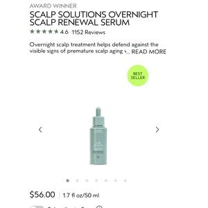 AVEDA Scalp Solutions Overnight Renewal Serum — Seafoam Green Bottle